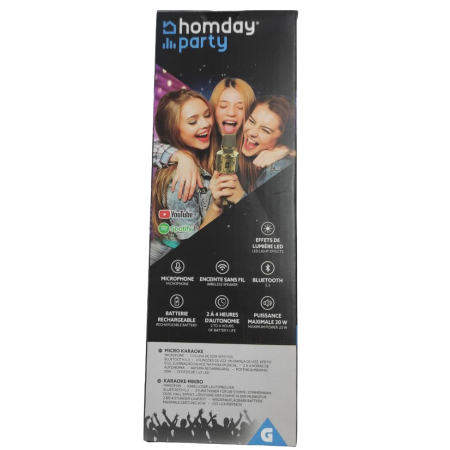 Микрофон-караоке Micro Karaoke Homday Party беспроводной розовый