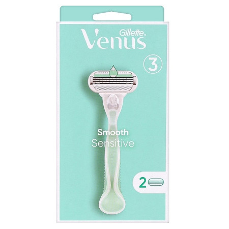 Станок для бритья Gillette Venus Smooth Sensitive с 2 сменными кассетами