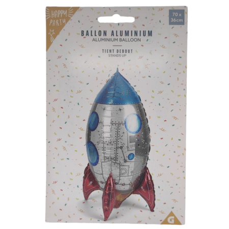 Воздушный фольгированный шар Happy Party Ballon Aluminum Ракета 70х36 см 