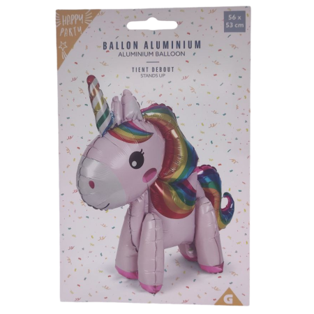 Воздушный фольгированный шар Happy Party Ballon Aluminum Единорог 56х53 см 