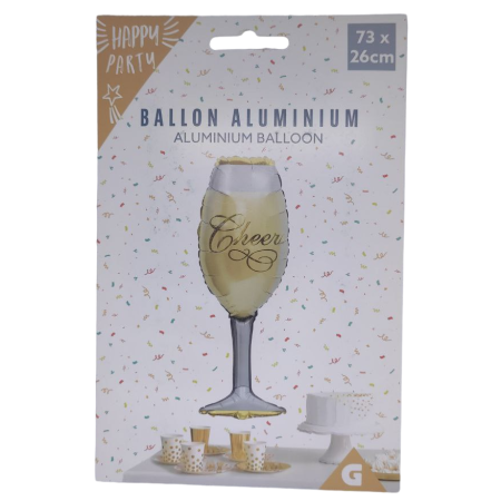 Воздушный фольгированный шар Happy Party Ballon Aluminum Бокал 73х26 см 