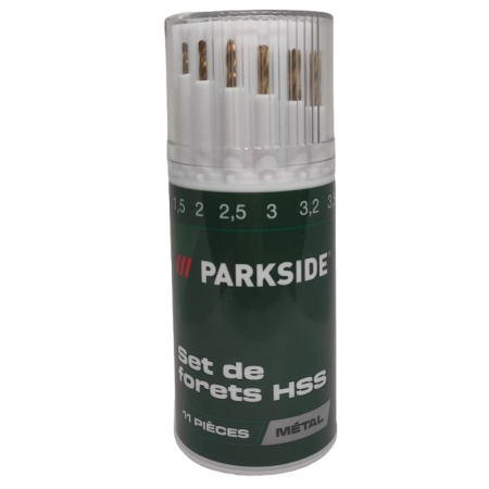 Набор сверл по металлу Parkside Set de Forets HSS 11 шт
