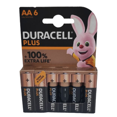 Щелочные батарейки Duracell Plus AA (LR06) 6 шт