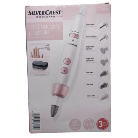 Фрезер для маникюра и педикюра SilverCrest Personal Care SMPS 7 E1 Pink (7 насадок)