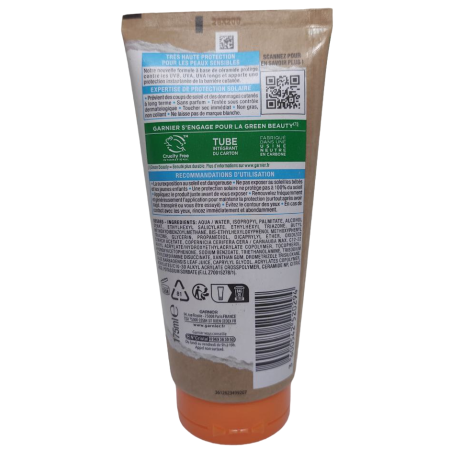 Солнцезащитное молочко Garnier Ambre Solaire Sensitive Expert+ SPF 50+ гипоаллергенное для чувствительной кожи 175 мл
