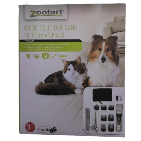 Набор для стрижки животных Zoofari Kit De Toilettage Sans Fil Pour Animaux 14 предметов