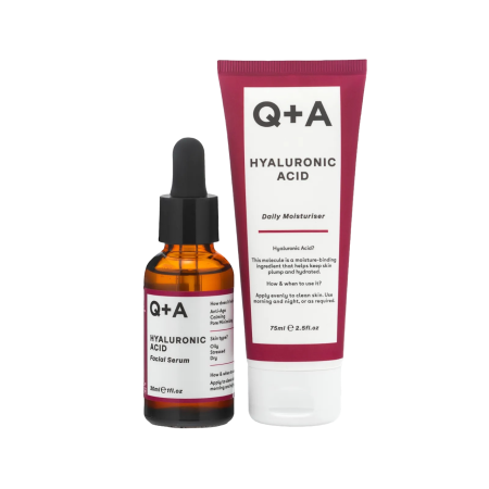 Подарочный набор Q+A Hydrating Heroes Gift Set для увлажнения кожи (крем 75 мл, сыворотка 30 мл)
