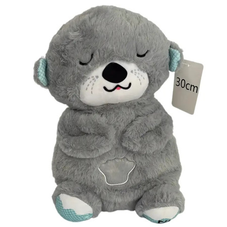 Мягкая игрушка-ночник A-Toys Сказочная выдра с функцией дыхания и мелодией 30 см 