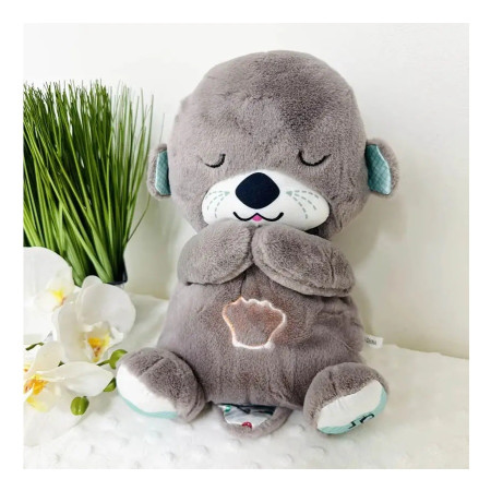 Мягкая игрушка-ночник A-Toys Сказочная выдра с функцией дыхания и мелодией 30 см 