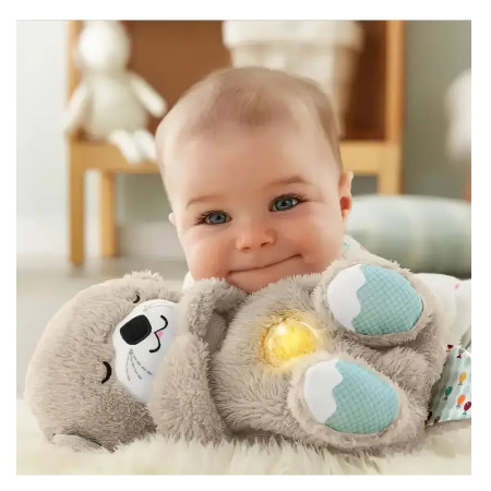 Мягкая игрушка-ночник A-Toys Сказочная выдра с функцией дыхания и мелодией 30 см 