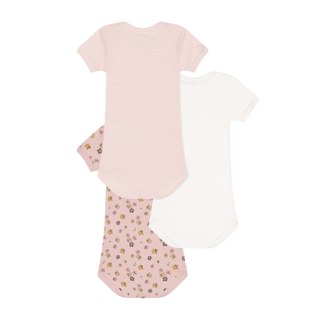 Набор хлопковых боди Petit Bateau с короткими рукавами и цветочным принтом  3 шт (6м/67 см)