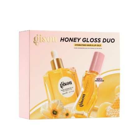 Подарочный набор Gisou Honey Gloss Duo (масло для волос 20 мл, масло для губ 8 мл)