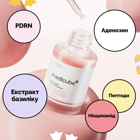 Пептидная сыворотка для лица Medicube PDRN Pink Peptide Serum 30 мл