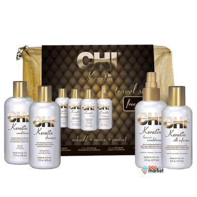 Набор дорожный CHI Keratin Travel Kit кератиновое восстановление 4х59 мл