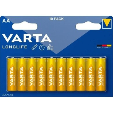 Щелочные батарейки Varta Longlife AA Bli Alkaline 10 шт