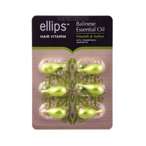 Вітаміни для волосся Ellips Hair Vitamin Харчування та М'якість Балі з маслом Плюмерії та Жасміну 6 x 1 мл