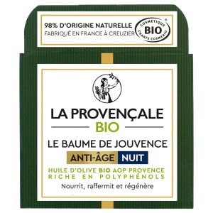 Антивіковий бальзам для обличчя La Provencale Le Baume de Jouvence Anti-Age Nuit з органічною оливковою олією нічний 50 мл