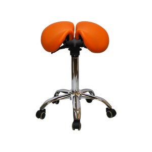 Стілець-сідло для майстра BSUkraine 4008 з розділеним сидінням помаранчевий