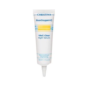 Нічна сироватка Christina FluorOxygen + C VitaC Clear Night Serum Освітлююча 30 мл