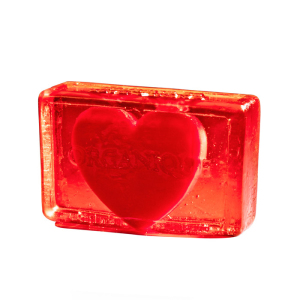 Гліцеринове мило куб Organique Серце в прозорому 100 г (5901821301961)