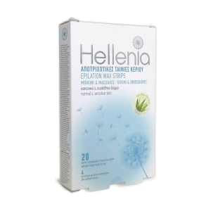 Воскові смужки Simple Use Hellenia Face (Aloe Vera) для холодної депіляції обличчя (20 шт + 4 серветки)