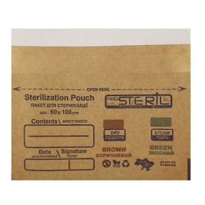 Крафт пакети для стерилізації ProSteril коричневі 60*100 мм 100 шт