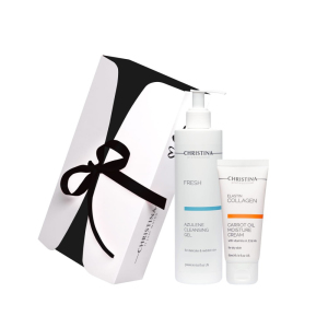 Подарунковий набір Christina Gift Kit Cleansing and Moisturizing For Dry Skin Очищення і Зволоження для сухої шкіри (300+60 мл) CHR018-CHR372