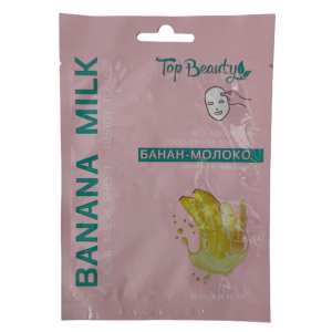 Косметична тканинна маска для обличчя Top Beauty Банан-Молоко 25 мл