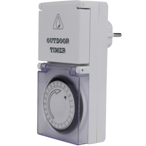Таймер-розетка OutDoor Timer механічний добовий IP44