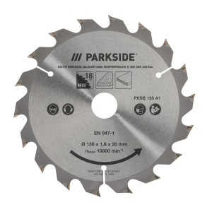 Полотно для дискової пилки Parkside PKSB 150 А1 з 18 зубами (150х1,6х20 мм)