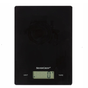Цифрові кухонні ваги SilverCrest SKWR 5A1 чорні 5 кг (200 x 145 x 17 мм)