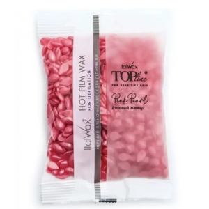 Гарячий плівковий віск ItalWax TOPline Pink Pearl Рожеві перли в гранулах 100 г