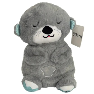 М'яка іграшка-нічник A-Toys Казкова видра з функцією дихання та мелодією 30 см