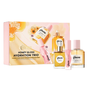 Подарунковий набір Gisou Honey Gloss Hydration Trio (олія для волосся 20 мл, олія для губ 8 мл, парфум 50 мл)