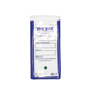 Крафт пакети для стерилізації Dezik комбіновані з віконцем 100*200 мм 100 шт