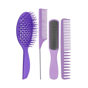 Набір гребінців для волосся Kalipso Hair Comb Set фіолетовий 4 шт