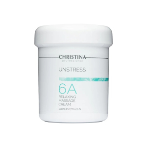 Масажний крем Christina Unstress Relaxing Massage cream Розслаблюючий крок 6a 500 мл (7290100367759)