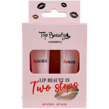Набір для догляду за губами Top Beauty Lip Beauty In Two Steps (скраб 10 г і маска 10 г) 