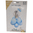 Набір повітряних кульок Happy Party Kit Ballon Цифра 1 блакитний 15 шт