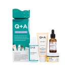 Подарунковий набір Q+A Holiday Heroes Gift Set для догляду за обличчям ( крем, що очищає 75 мл, тонер 100 мл, сироватка 30 мл, крем для обличчя 50 мл)