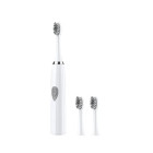 Електрична зубна щітка Kalipso Electric Toothbrush із м'якою щетиною на батарейках біла (3 насадки)