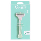 Станок для гоління Gillette Venus Smooth Sensitive із 2 змінними касетами