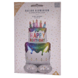 Повітряна фольгована куля Happy Party Ballon Aluminum Торт 100х55 см