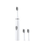 Електрична зубна щітка Kalipso Electric Toothbrush із м'якою щетиною на батарейках біла (3 насадки)