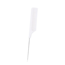 Гребінець Kalipso Professional Hair Comb з металевим шпикулем білий 21 см