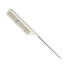Гребінець YSPark GT12 Guide Сomb з хвостиком та розміткою 225 мм White