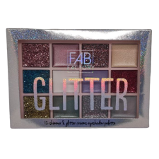 Палетка тіней для повік FAB Factory Glitter 12 кольорів