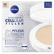 Кушон зволожуючий Nivea Hyaluron Cellular Filler Cushion 3in1 SPF15 відтінок 02 15 г