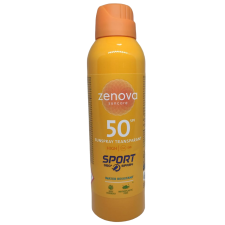 Сонцезахисний спрей Zenova Suncare Sun Spray Transparant Sport SPF50 прозорий водостійкий 200 мл
