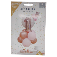 Набір повітряних кульок Happy Party Kit Ballon Цифра 1 рожевий 15 шт